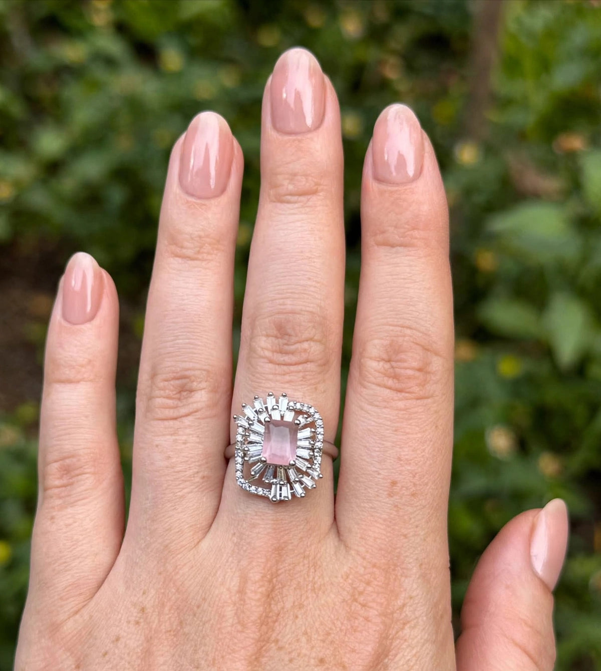 Quartz Art-Deco Ballerina Ring