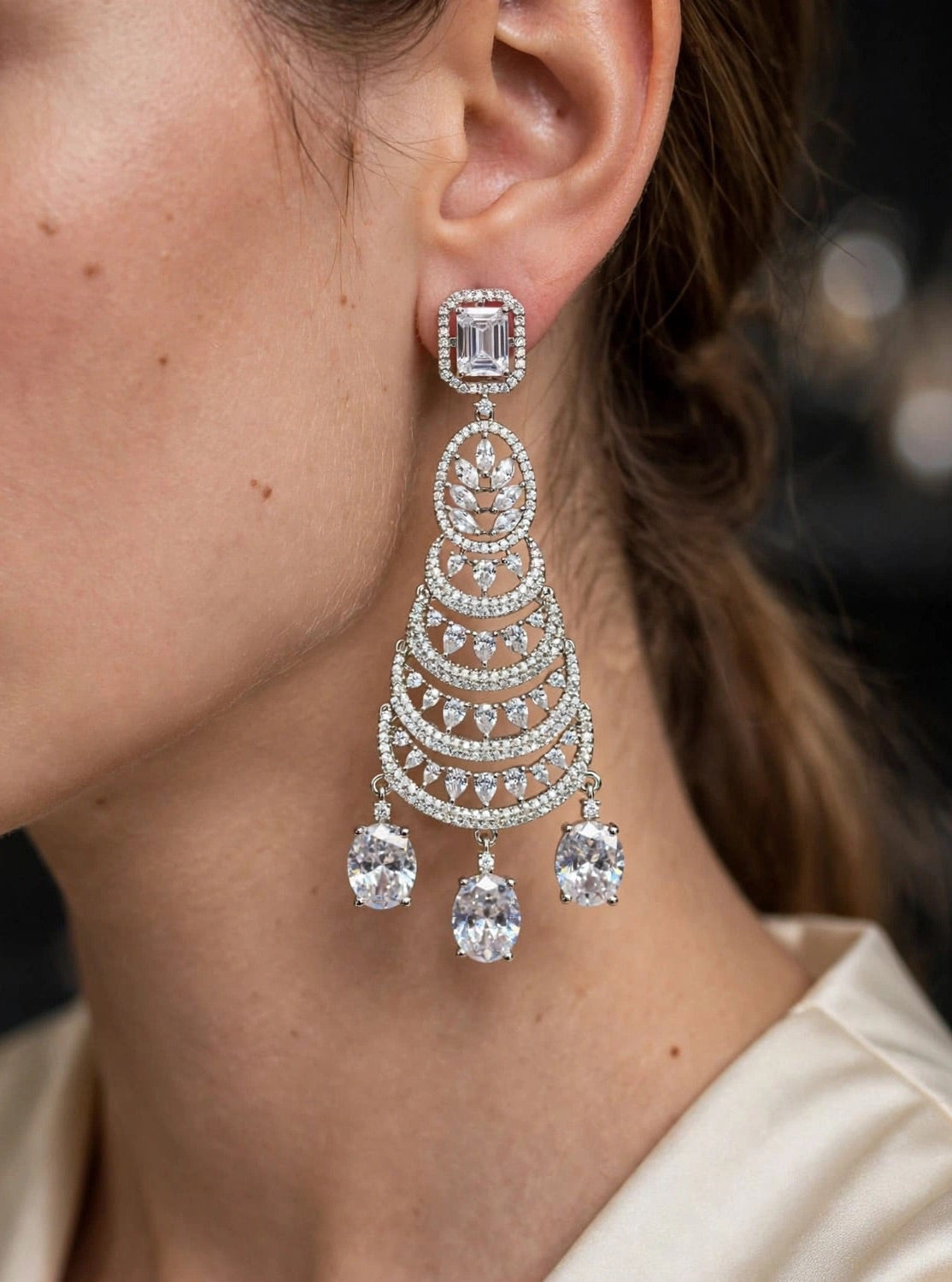 Imperial Cascade Diamond Chandelier Earrings