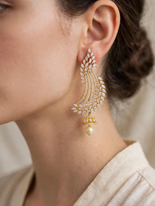 Diamond droplet earrings