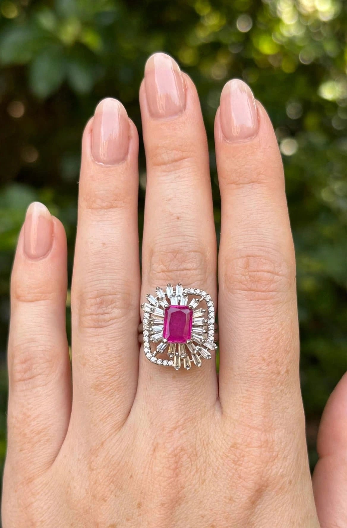 Quartz Art-Deco Ballerina Ring