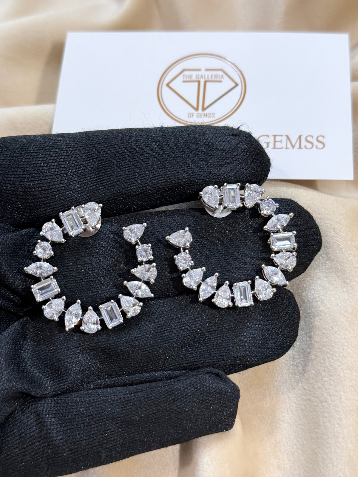 Celeste Diamond Aura Hoop Earrings