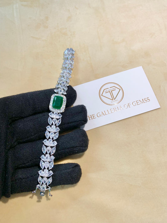 Emerald statement bracelet