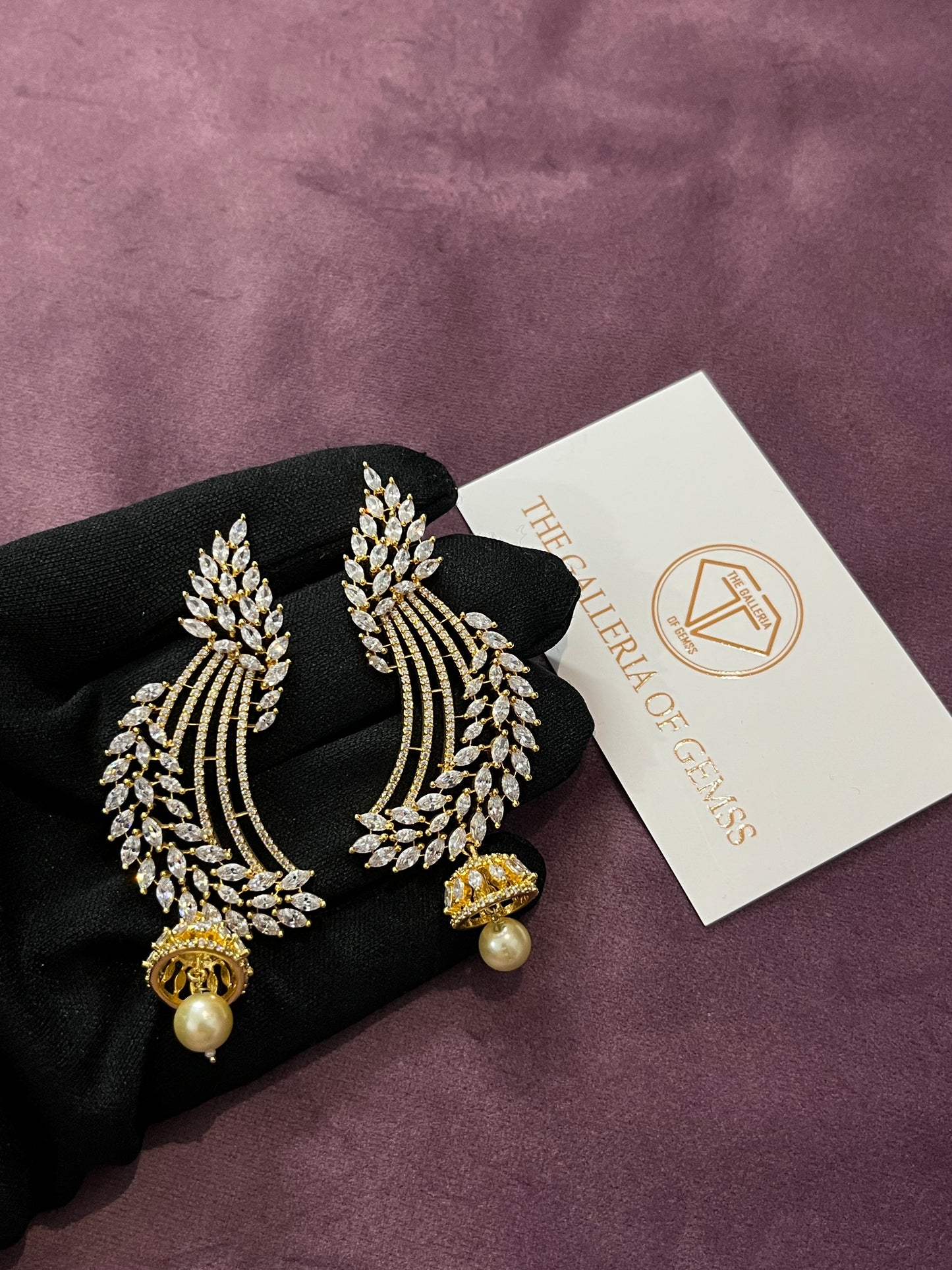 Diamond droplet earrings