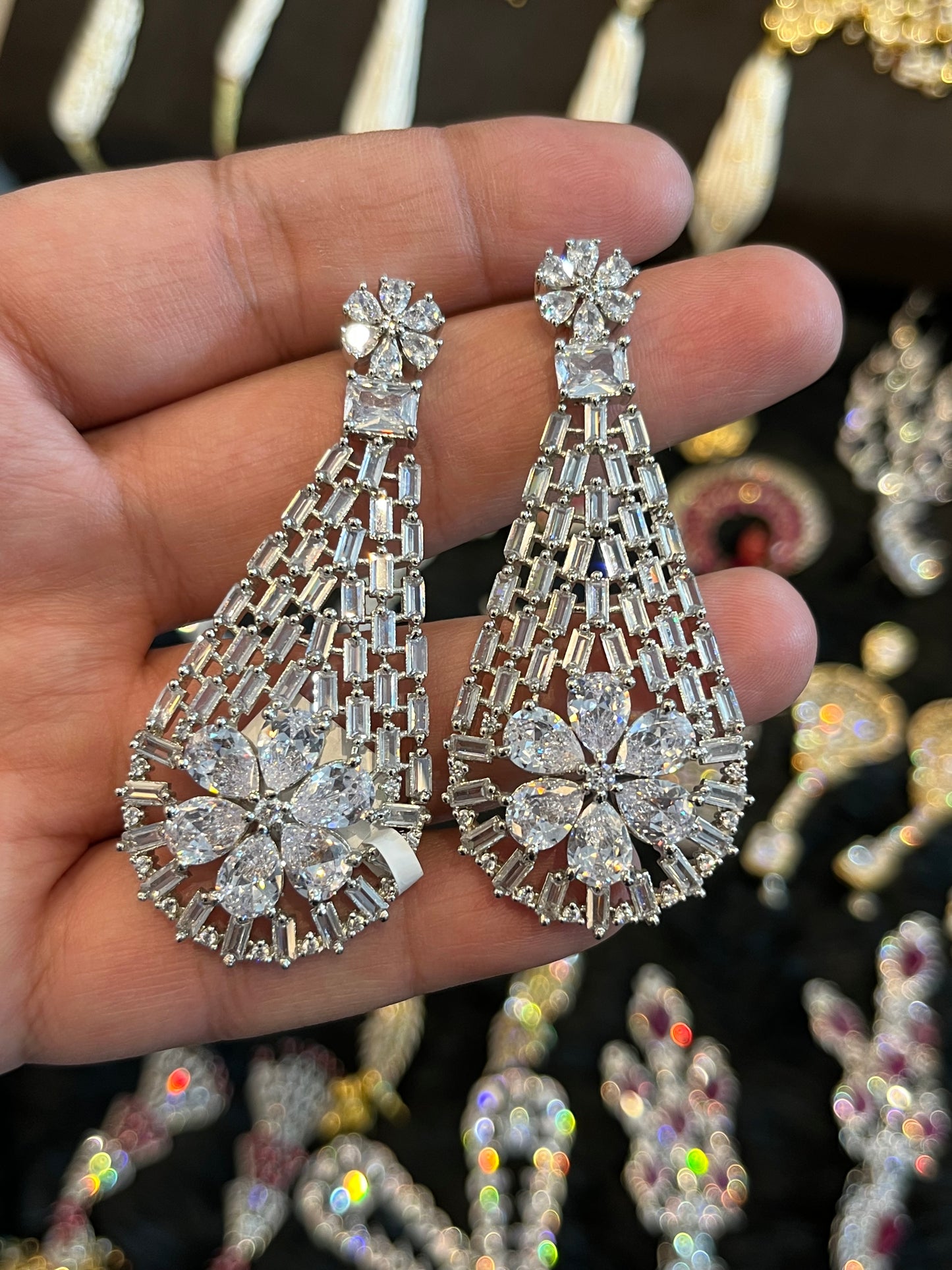 Raya diamond earrings
