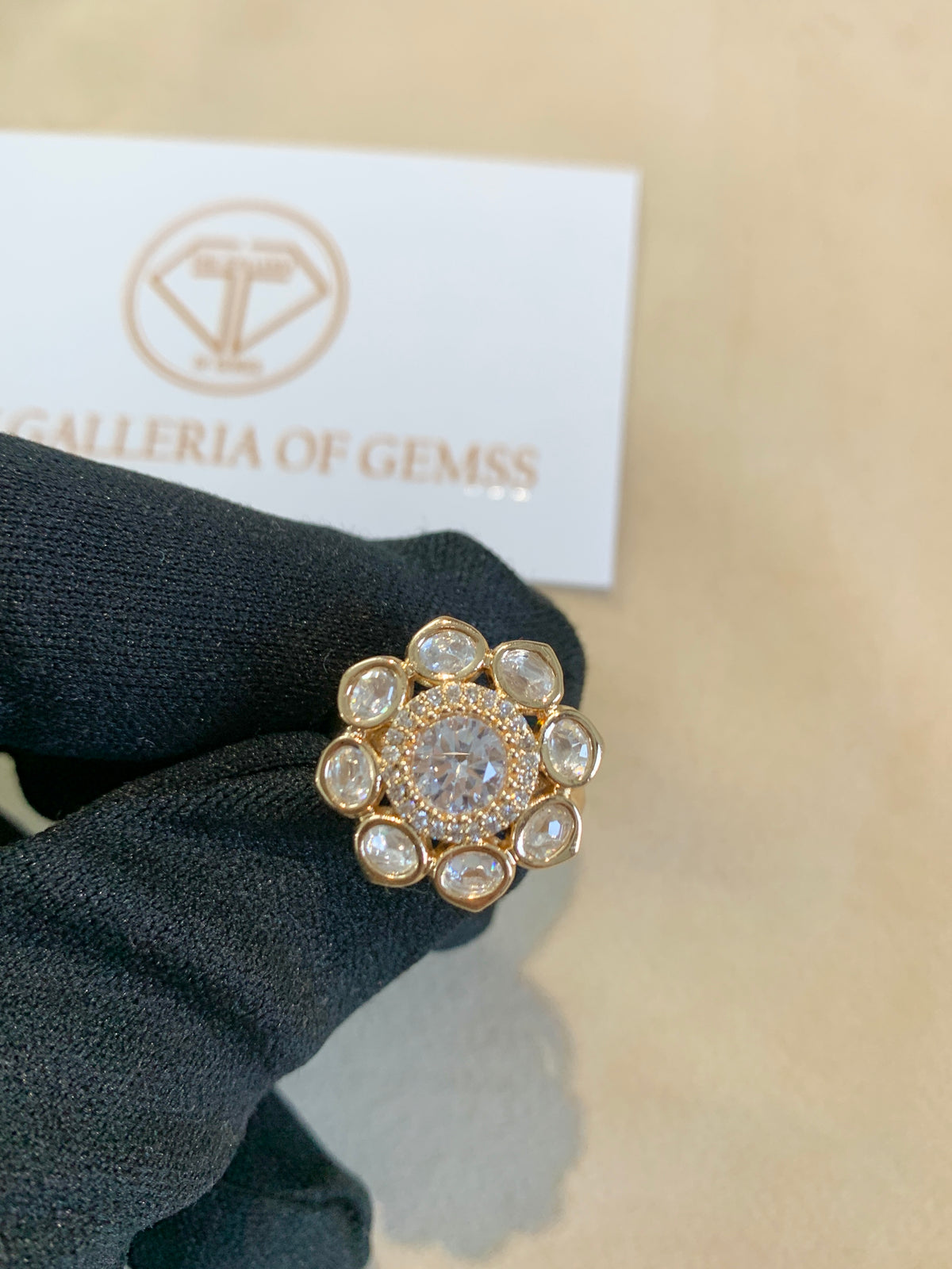 Royale Blossom Polki Ring