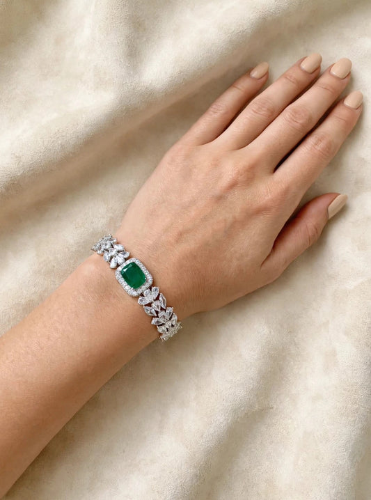 Emerald statement bracelet